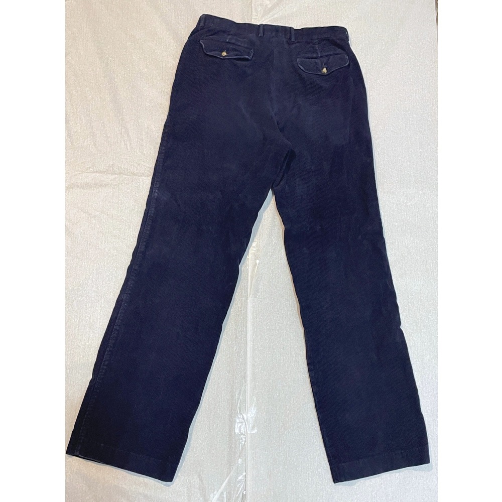 Generra Vintage Mens Black Navy Blue Corduroy Pant 36